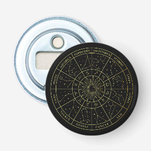Zodiac stjärntecken horoscope-konstellationer kart flasköppnare