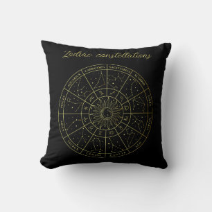 Zodiac stjärntecken horoscope-konstellationer kart kudde