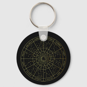Zodiac stjärntecken horoscope-konstellationer kart nyckelring