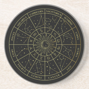 Zodiac stjärntecken horoscope-konstellationer kart underlägg