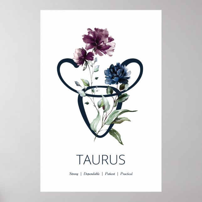 Zodiac Stjärntecken Taurus Poster (Framsidan)