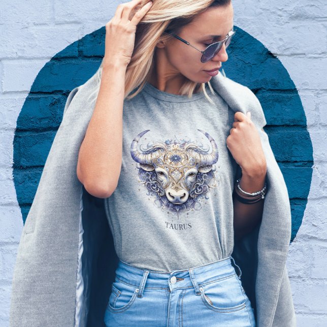 Zodiac Symbol Celestial Bull Fantasy Taurus Womens T Shirt (Skapare uppladdad)