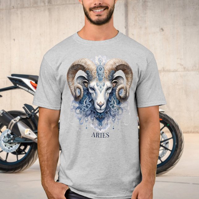 Zodiac Symbol Celestial Ram Fantasy Aries Manar T Shirt (Skapare uppladdad)