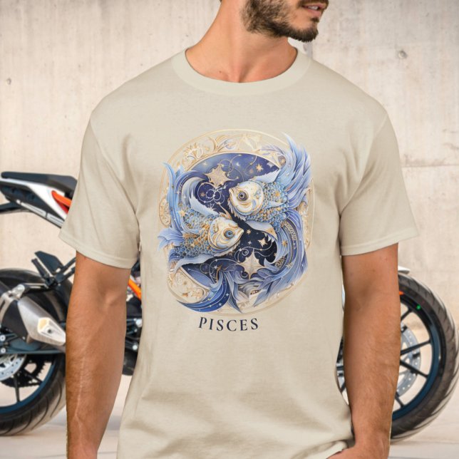 Zodiac Symbol Fish Celestial Fantasy Pisces Manar T Shirt (Skapare uppladdad)