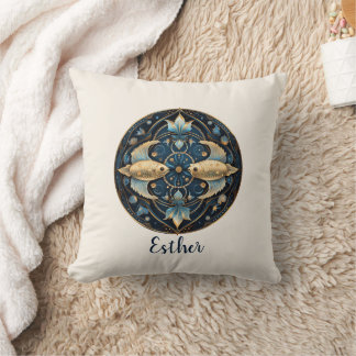 Zodiac Symbol Fish Cosmic Fantasy Pisces Kudde