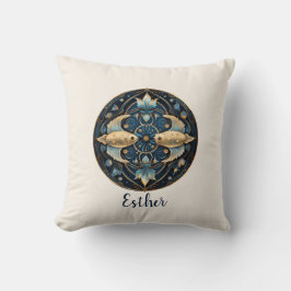 Zodiac Symbol Fish Cosmic Fantasy Pisces Kudde