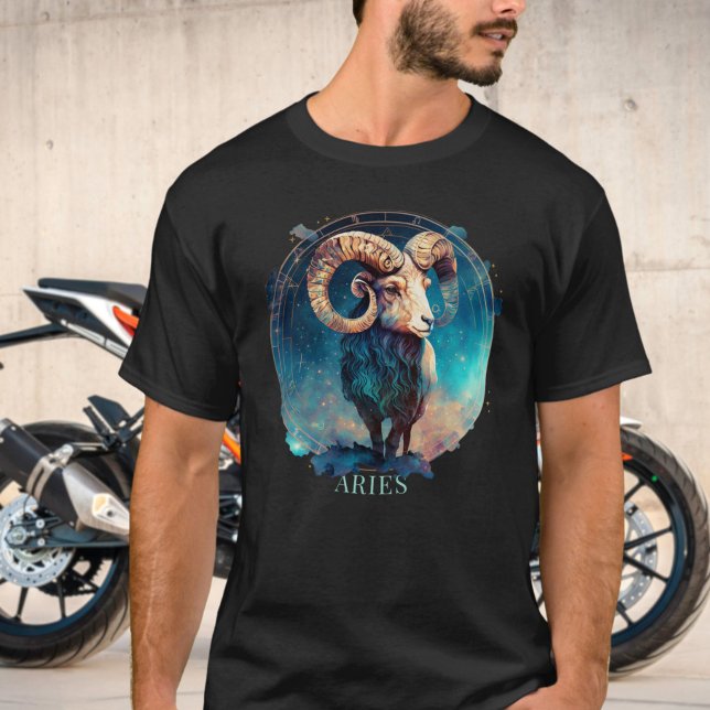 Zodiac Symbol Ram Celestial Fantasy Aries Manar T Shirt (Skapare uppladdad)