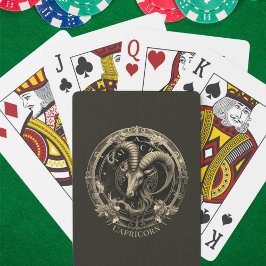 Zodiac Symbol Sea Goat Celestial Fantasy Capricorn Casinokort