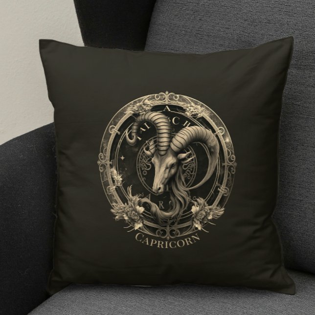 Zodiac Symbol Sea Goat Celestial Fantasy Capricorn Kudde (Skapare uppladdad)