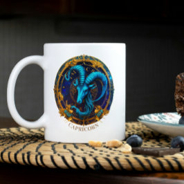 Zodiac Symbol Sea Goat Celestial Fantasy Capricorn Två-Tonad Mugg