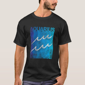 Zodiac Symbol Sign Aquarius Manar eller Womens T Shirt