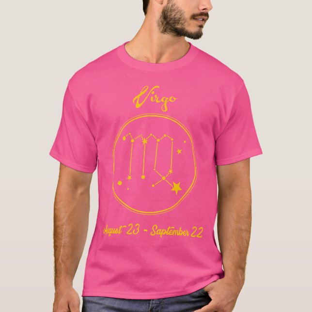 Zodiac Symbol Våg Constellation Astronomy T Shirt (Framsida)