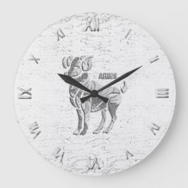 Zodiac-symbolens väggklocka, rund eller fyrkant stor klocka
