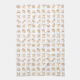 Zodiac Symbols Horoscope Astrology Tecken Kökshandduk