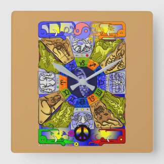 Zodiac tar tid på fyrkantig klocka