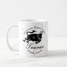 Zodiac Taurus Anpassningsbar Black White Astrology