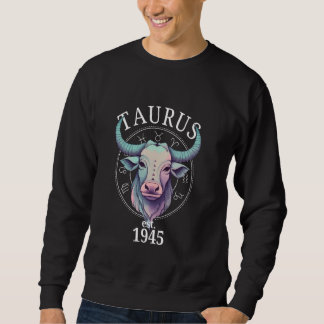 Zodiac Taurus Bull Born 1945 Lång Ärmad Tröja