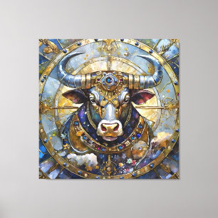 Zodiac - Taurus Bull Canvastryck