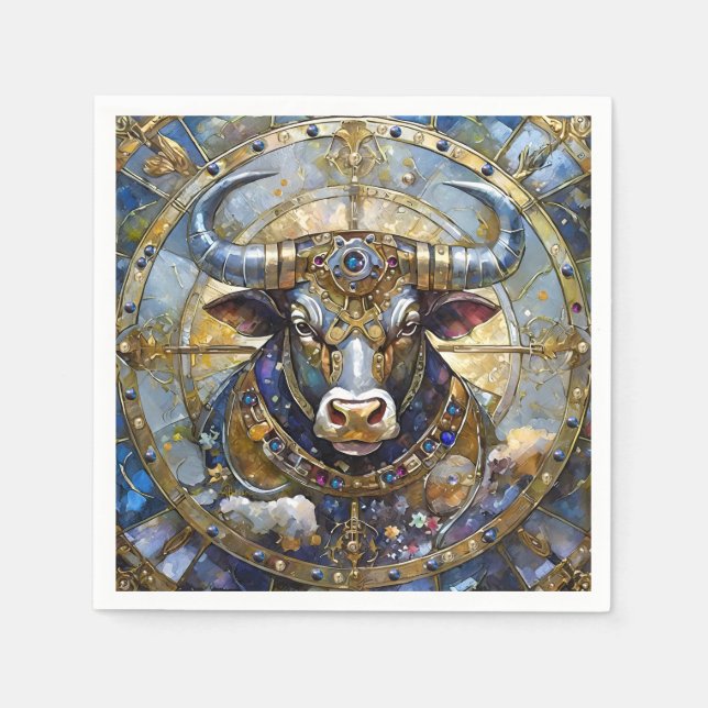 Zodiac - Taurus Bull Pappersservett (Framsidan)