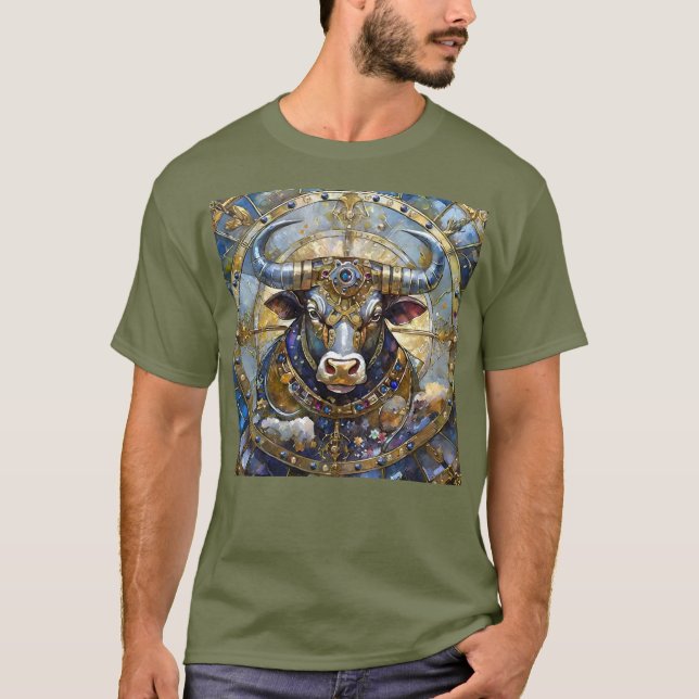 Zodiac - Taurus Bull T Shirt (Framsida)