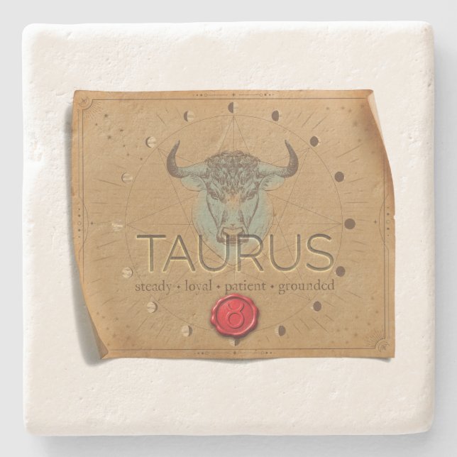 Zodiac - Taurus - Coaster Stenunderlägg (Framsidan)