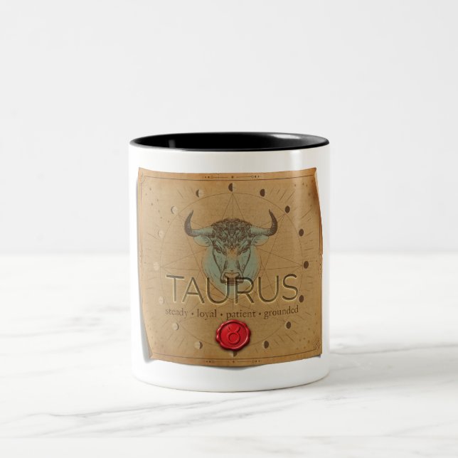 Zodiac - Taurus - Coffee Mug Två-Tonad Mugg (Center)