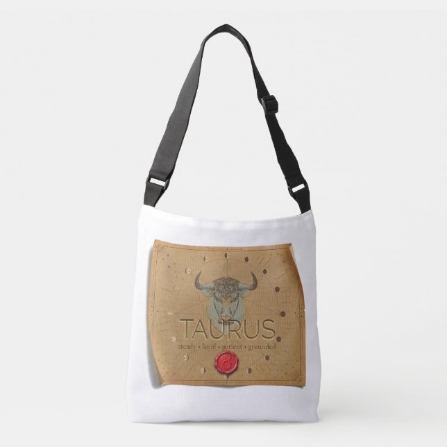 Zodiac - Taurus - Cross Body Tote Bag Axelväska (Framsida)