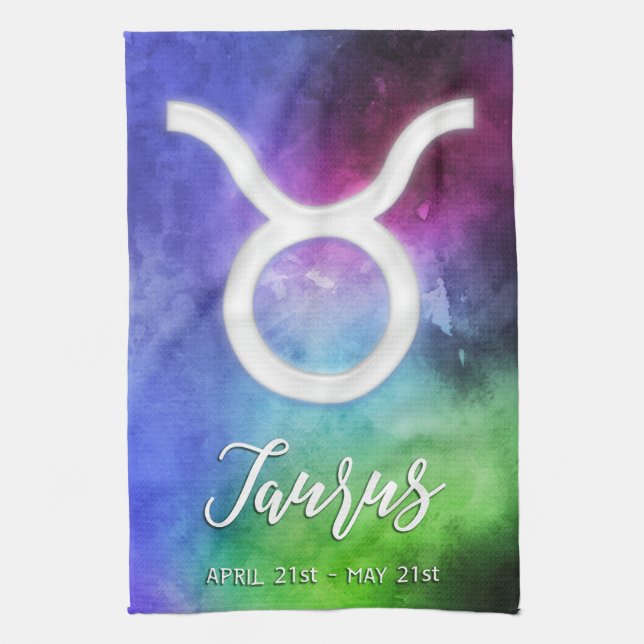 Zodiac: Taurus Data Kökshandduk (Vertikal)