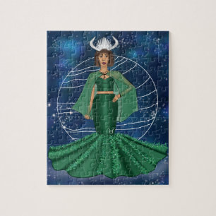 Zodiac Taurus Goddess med reguling Planet Venus Pussel