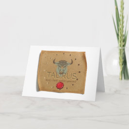 Zodiac - Taurus - Greeting Card Tack Kort