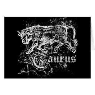 Zodiac Taurus Hälsningskort