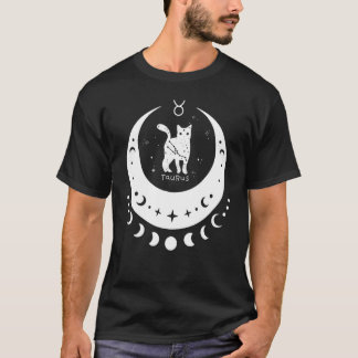 Zodiac Taurus Horoscope Astrology Sign Crescen T Shirt