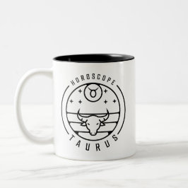 Zodiac TAURUS Horoscope Design Två-Tonad Mugg