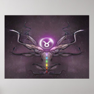 Zodiac Taurus Horoscope-skylt Poster