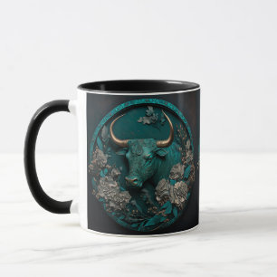 Zodiac Taurus Metall Art Mugg