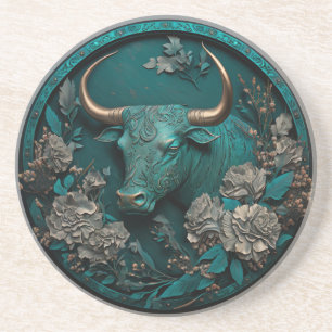 Zodiac Taurus Metall Art Underlägg