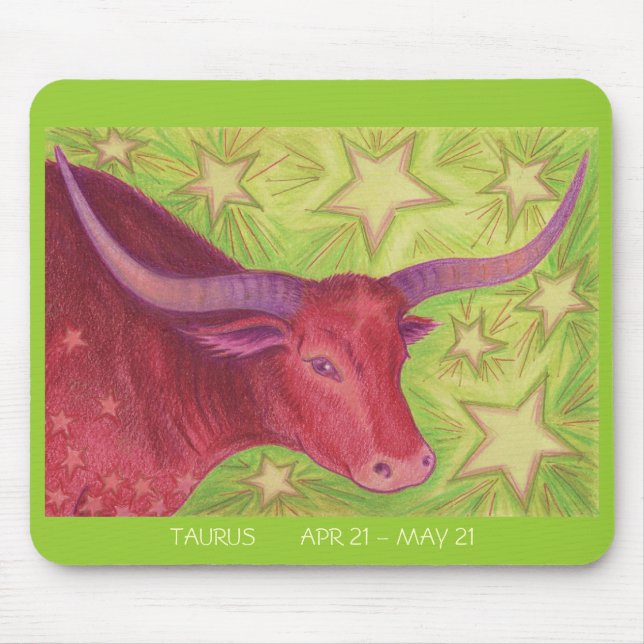 Zodiac Taurus mousepad data Musmatta (Framsidan)