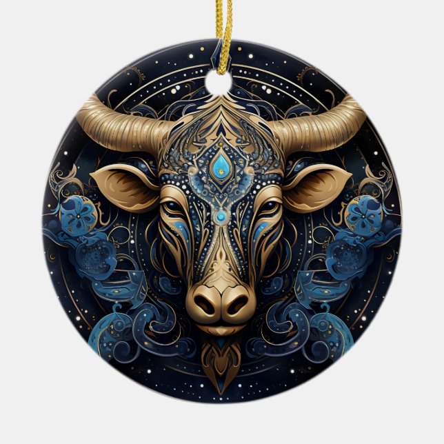 Zodiac Taurus Personlig Astrology Ornament (Framsidan)