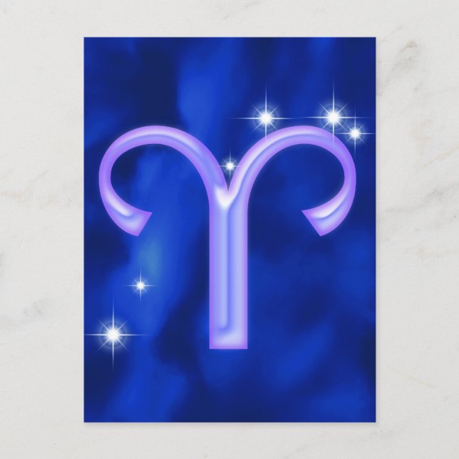Zodiac-tecken Aries Vykort (Framsida)