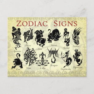 Zodiac-tecken (Astrologiska) Vykort