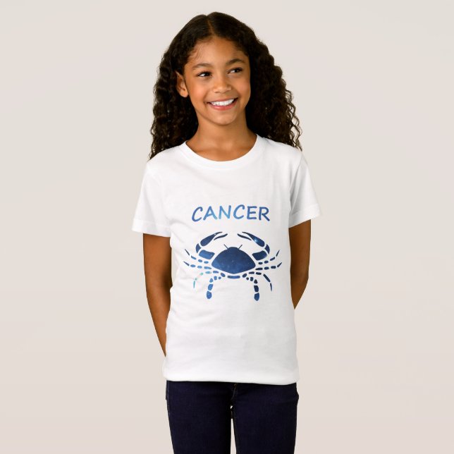 Zodiac-tecken Cancer Ringer T-Shirt (Hel framsida)