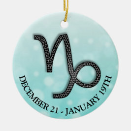 Zodiac-tecken Capricorn Goat-symbol jul Julgransprydnad Keramik