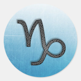 Zodiac-tecken Capricorn-symbol och Horoscope Runt Klistermärke