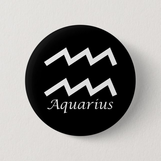 Zodiac-tecken för "Aquarius" Knapp (Framsida)