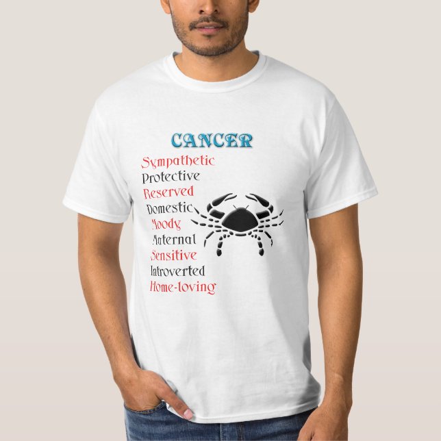 Zodiac-tecken för Cancer Horoscope Tröja (Framsida)