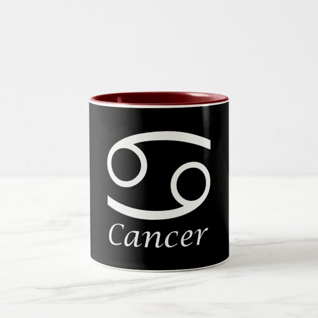 Zodiac-tecken för "Cancer" Två-Tonad Mugg (Center)