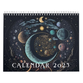 Zodiac-tecken för kalender guld och svart