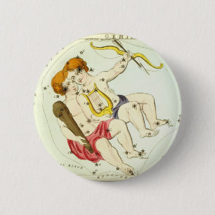 Zodiac-tecken: Gemini Knapp