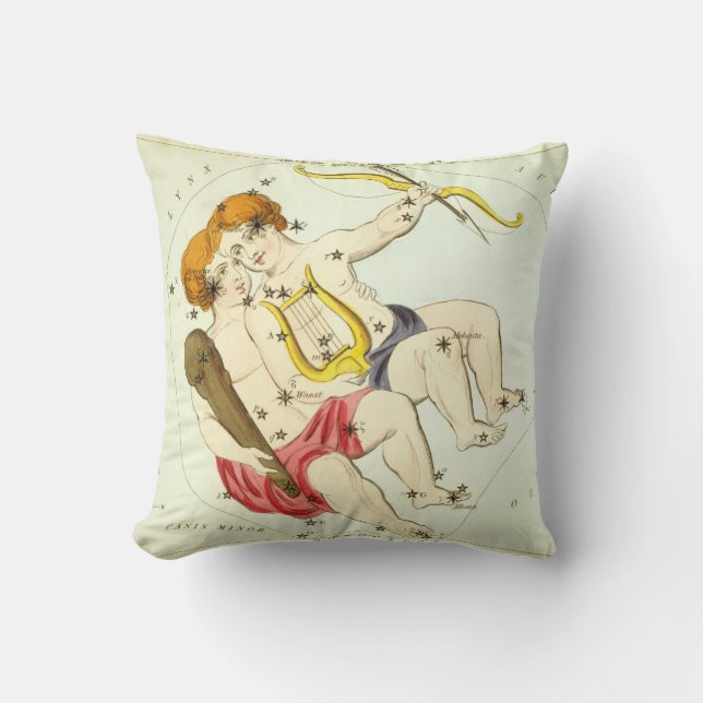 Zodiac-tecken: Gemini Kudde (Framsida)