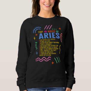 Zodiac-tecken högst 10 Regler av Aries Solrossolas T Shirt